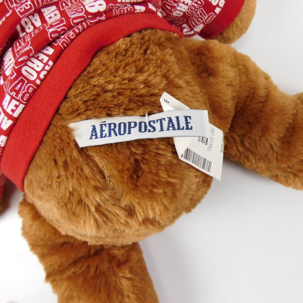 Aeropostale Brown Bear W/Hoodie 16" Plush 2007 Stuffed Animal - Picture 6 of 8